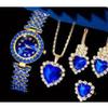 Ceyin European and American Women's Watches, Rhinestone Jewelry, Colored Diamond Quartz Watches, Women's Watches, Exquisite Sets