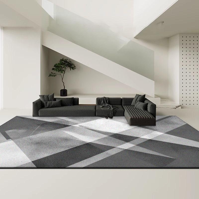 Simple Style Geometric Carpet Living Room Modern Decoration Large Area Non-slip Rugs Bedroom Bedside Tatami Soft Mat Washable
