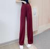 2025 Autumn/Winter High-Waisted Plus Velvet Slimming Straight Wide-Leg Pants