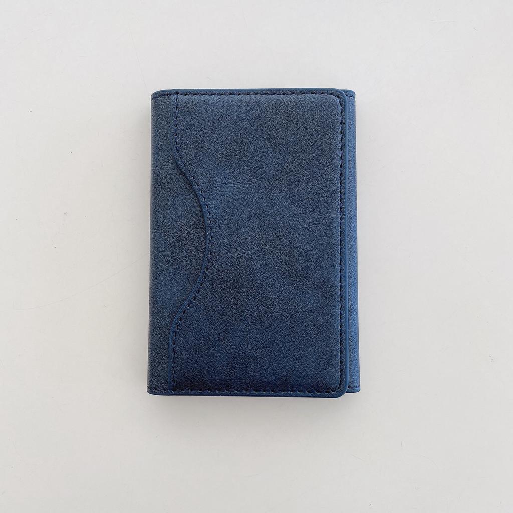 Magnetic folding multi-function card bag for Apple solid color magnetic leather for iPhone folding card bag