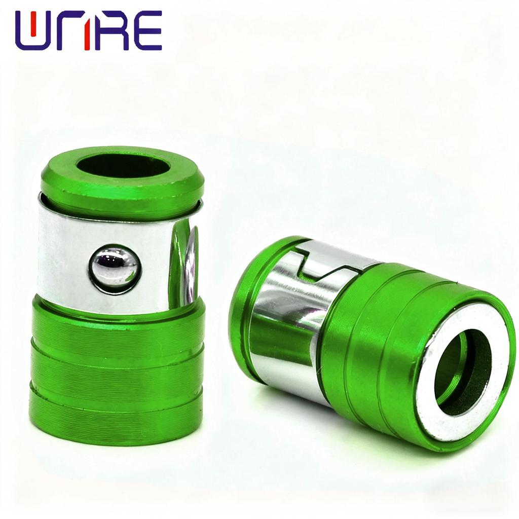 Enhanced Magnetic Anti-Slip Ring for Hand Drills: Magnetized, Hardened, with Detachable Bits and Bead-Locking Tech