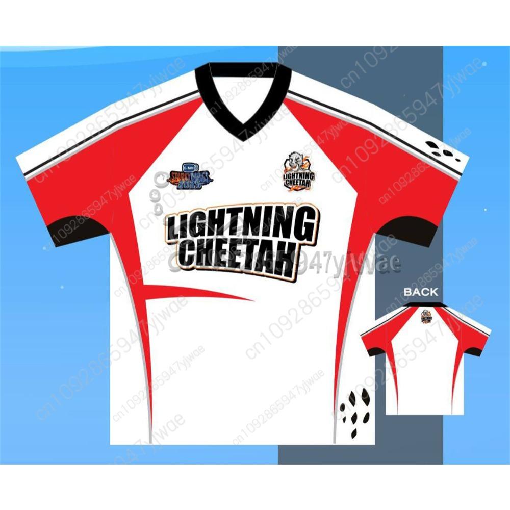 GMMTV 2026 Thailand Starlympics Shadow Eagle&Starlympics Lightning Cheetah Jersey Fashionable Streetwear Summer Women s T-shirt S