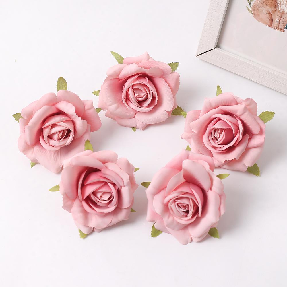 5/10Pcs Rose Artificial Flower Silk Fake Flowers Home Decor Garden Wedding Party Decoration DIY Craft Garland Gift Accessories