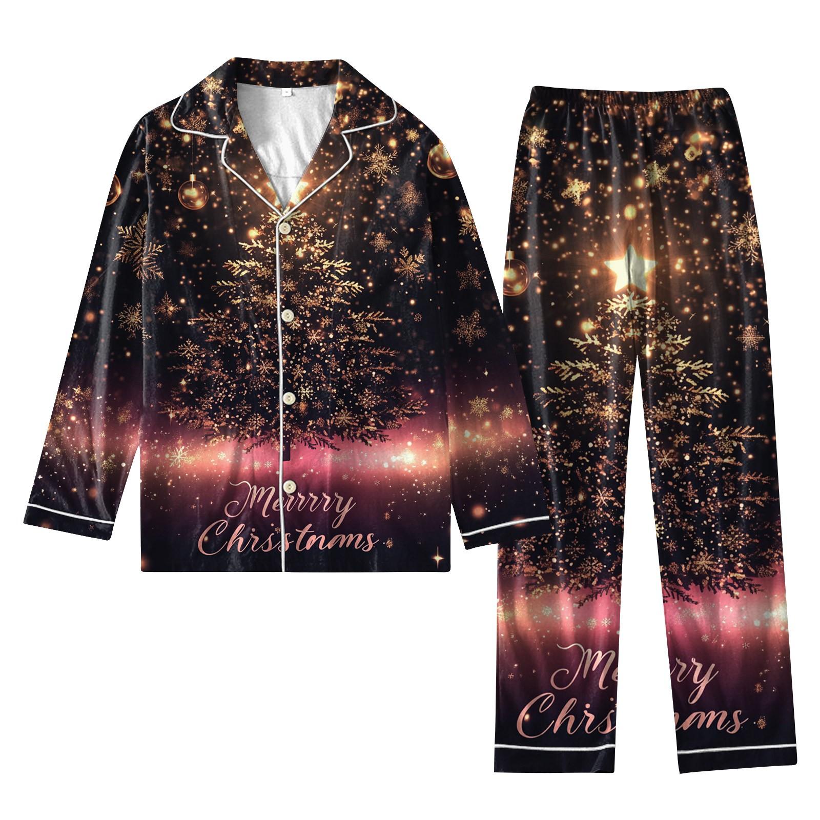 

Женский костюм из 2 предметов с принтом, топ на пуговицах с длинными рукавами, широкие брюки, комплект, пижамный домашний повседневный костюм XL жёлтый