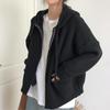 Dámský volný svetr s kapucí Cardigan Coat Jednobarevný pletený top