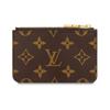 LOUIS VUITTON Romy aged floral print zipper closure canvas coin purse card holder women's brown