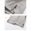 Summer Men's Ice silk Waterproof Pants Casual Zipper Can Tie Feet Solid Straight Elastic Waist Trousers Loose Daily Pants 5XL