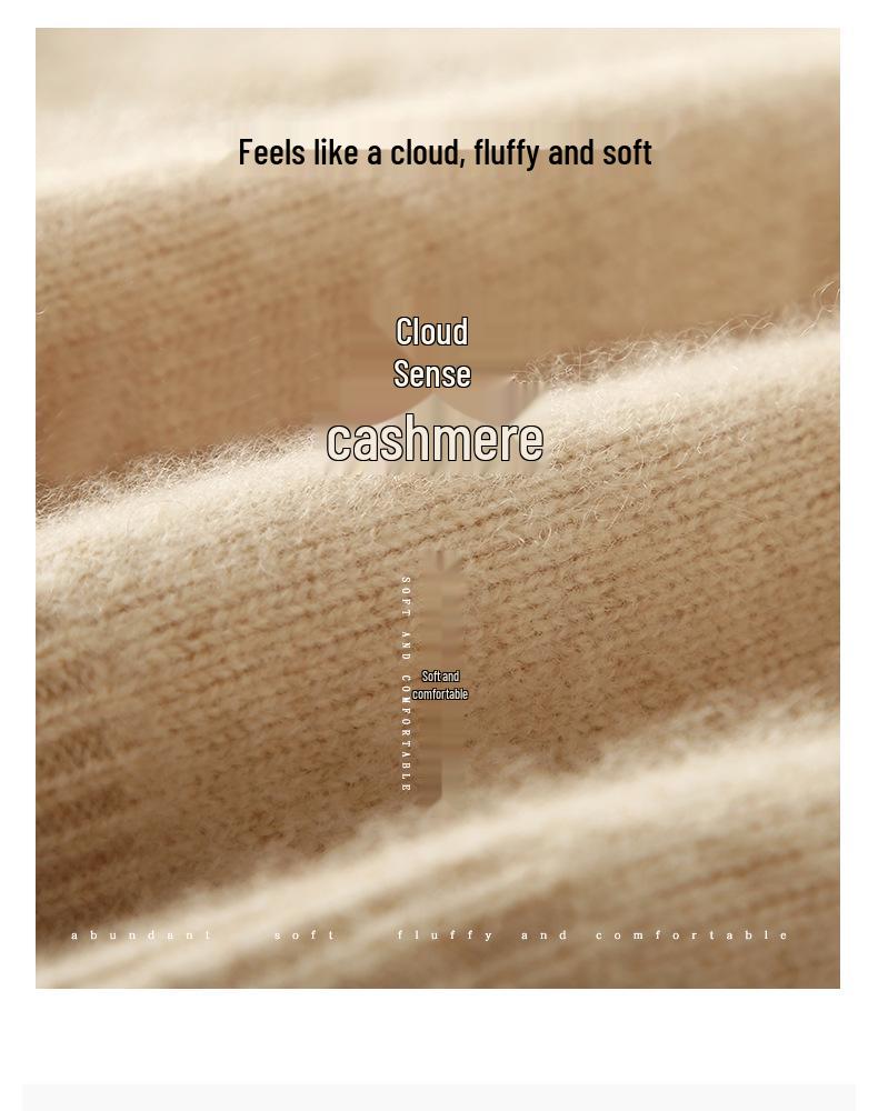 2024 Autumn/Winter Women's Cashmere High Neck Loose Knit Pullover
