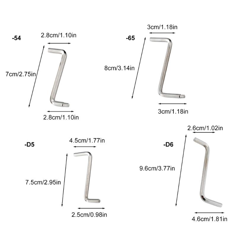 Rustproof Double Head Hex Key Wrench Spanner 6mm to 5mm & 5mm to 4mm For Enhancing Durability And Corrosion Resistance