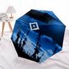 Hamburger SV, automatic folding umbrella, portable and foldable design, 8 ribs, a Christmas or birthday gift.