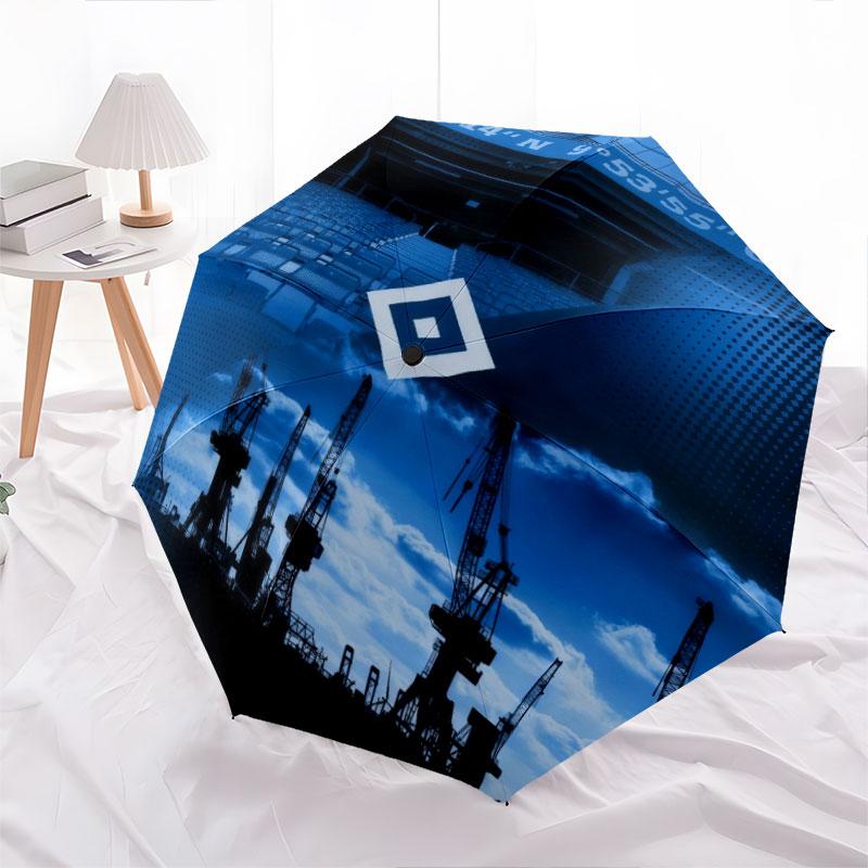Hamburger SV, automatic folding umbrella, portable and foldable design, 8 ribs, a Christmas or birthday gift.