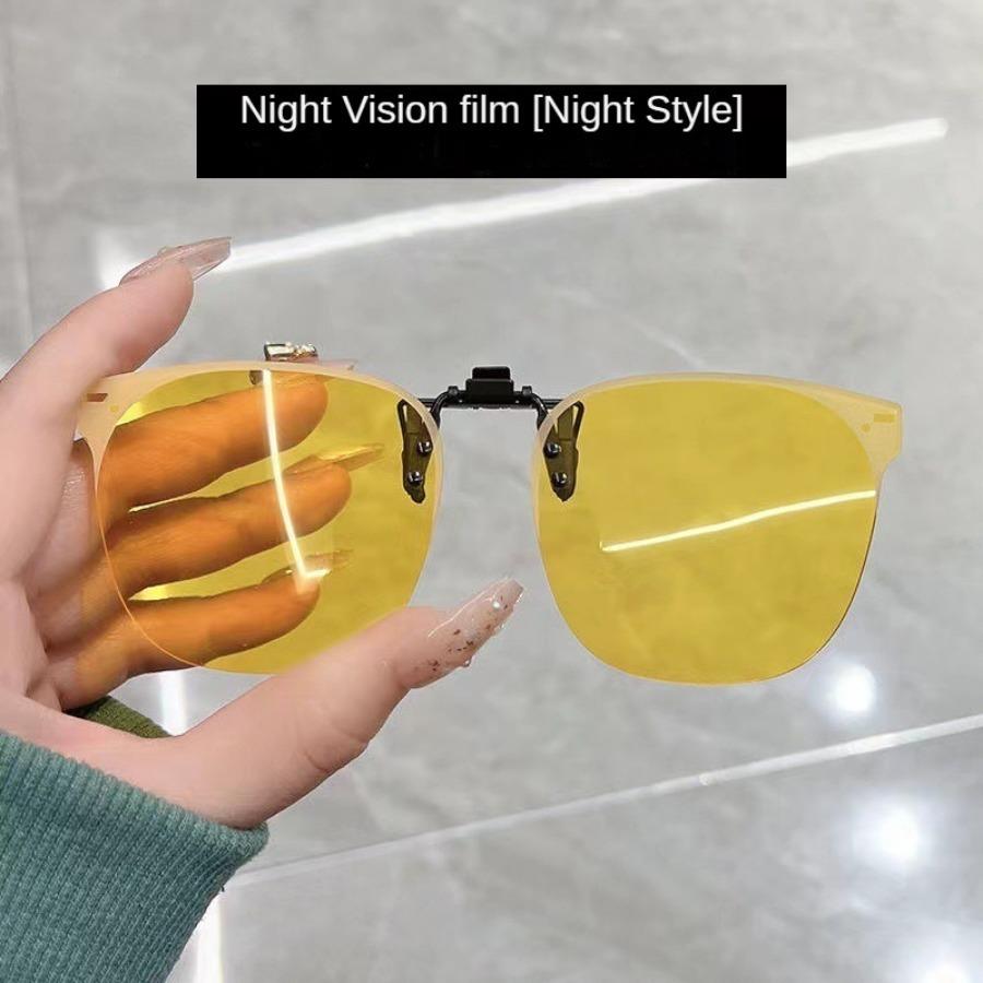 Polarized Unisex Clip on Flip up Sunglasses over Prescription and Reading Glasses Frames