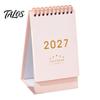 Monthly Organizer for Desk 2027 Calendar, Standing Flip Desktop Minimalist Gold Foil Cover Home Office Accessory Planner, Thick Paper Note Taking,