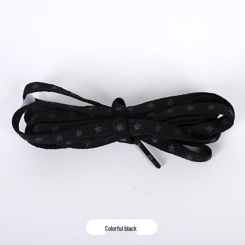 Reflective Star Luminous Flat Shoelaces for Sneakers