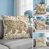 Retro Pattern Animals Flowers Cushion Cover Breathable Cushion Covers Machine Washable WrinkleResistant Soft Durable