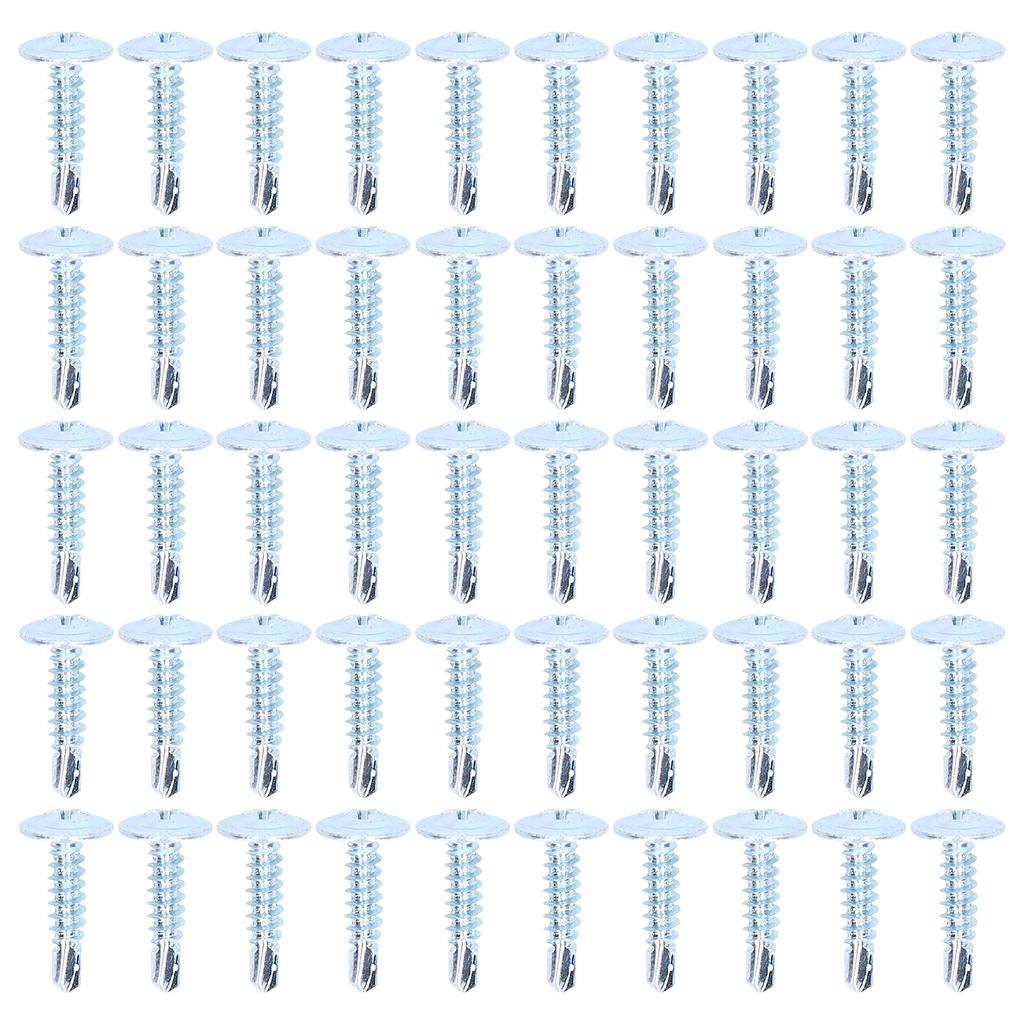 50Pcs Self Drilling Screw Cross Carbon Steel 4.2x19mm Fastener Set Kit for Repair Truss Head