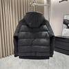 High-End Winter Patchwork Duck Down Coat with Wheat Ear Design and Hood
