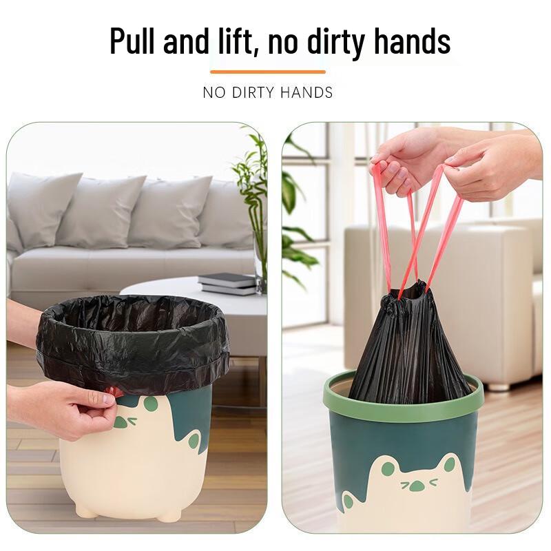 Fumaide Thickened Drawstring Garbage Bags with Handles