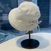 Face Small Plaid Bucket Hat Women's Summer Simple Thin Sunscreen Sun Hat New Sun Hat