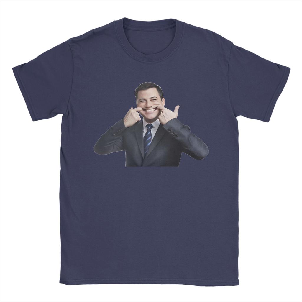 Jimmy Kimmel Poster  TShirt Adult  Y2K Funny T Shirts Summer Crewneck Hipster Tees Cheap Big Size Clothing