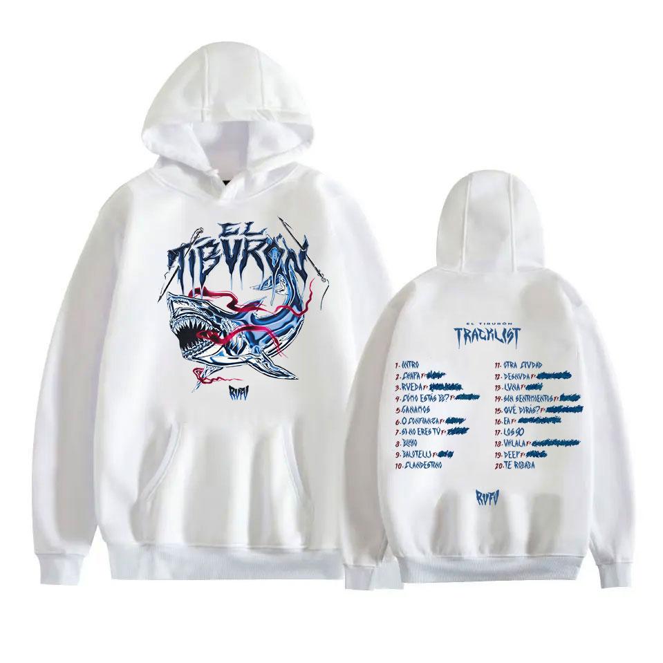 

RVFV Eltiburón Tour Альбом Худи Мужская Хип-Хоп Флисовая Толстовка Пуловер Унисекс Повседневная Мода Оверсайз С Капюшоном Уличная Одежда S