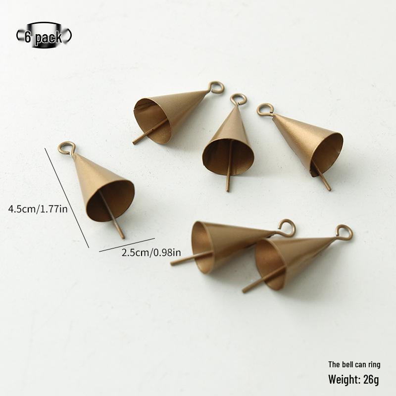 Retro Bronze Eichelstern Eisen Glocke Anhänger - Weihnachtsbaum Dekoration