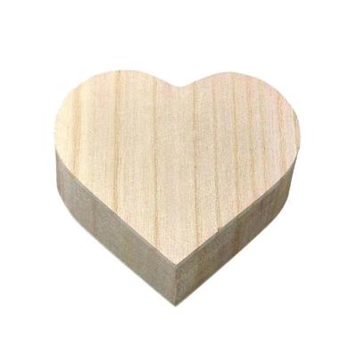 Herzförmige hölzerne Schmuckschatulle vorgeschlagene Schmuckgeschenkbox Hochzeitsausstellung Schmuckaufbewahrungsorganizer Ohrring Ring Halskette Box