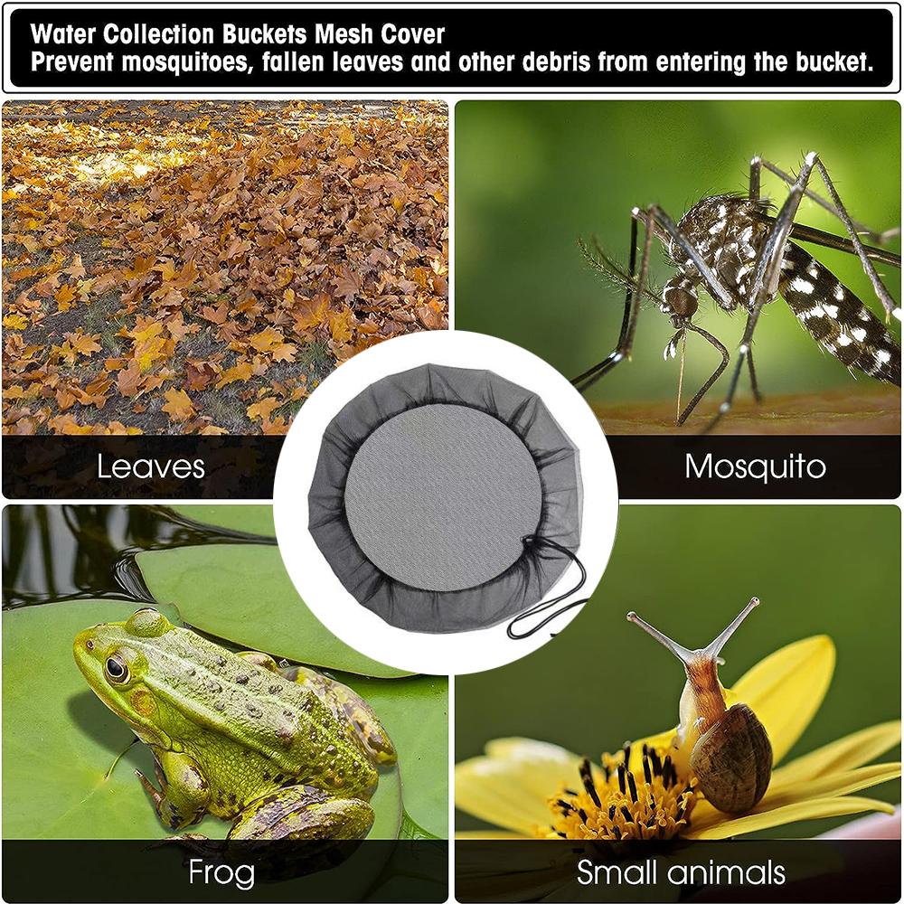 2Pcs 31Inch Mesh Screen Cover Protector Netting For Rain Barrel Water Collection