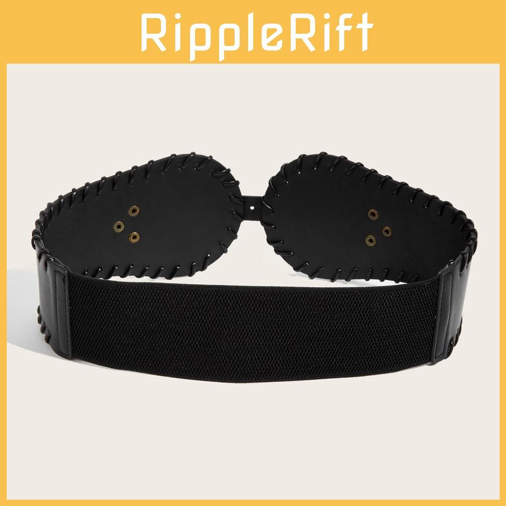 Metal Stylish Retro Waist Cincher Women Elastic Belt Wide Width Coats Dresses