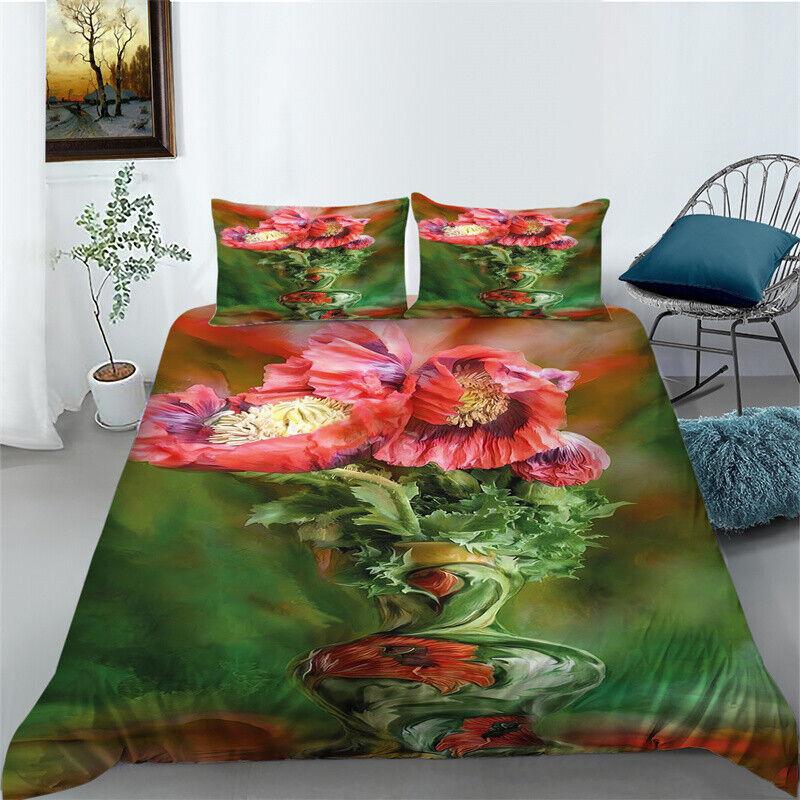 

Одеяло/пододеяльник/комплект постельного белья с 3D цветочным узором, наволочка Single 135x200cm