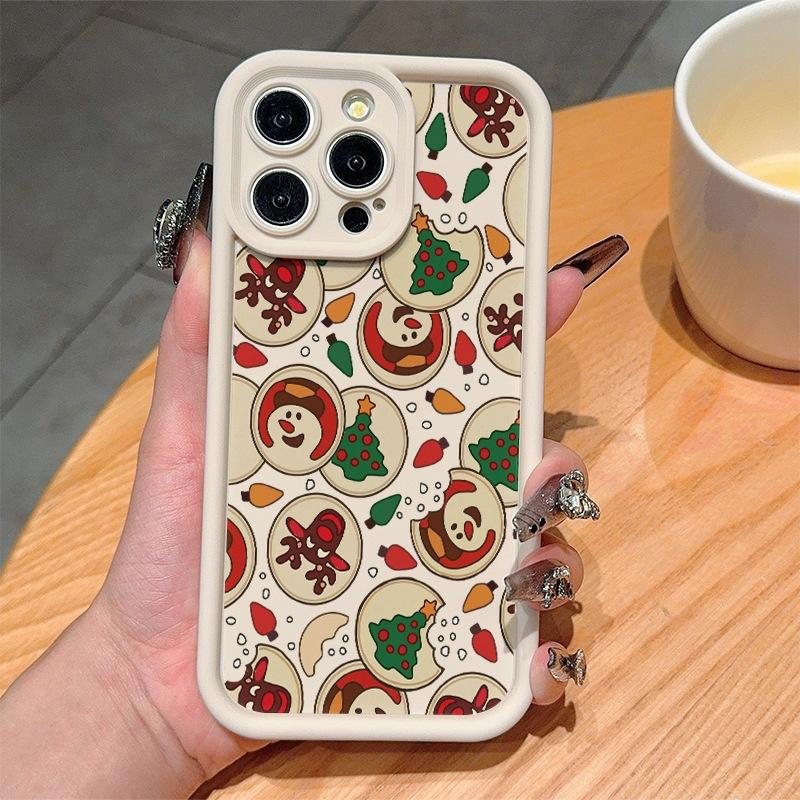 Cartoon Christmas Pattern for iPhone11/12/13 iPhone Case 14/15Promax Premium 16Pro