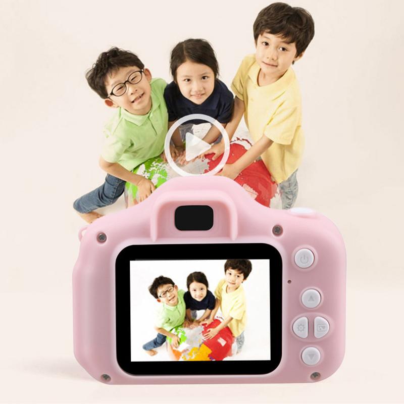 Kids Camera Toys 2 Inch Screen Hd Cartoon Kids Digital Camera Mini Slr Camera Cute Toy For Children Birthday Christmas Gifts