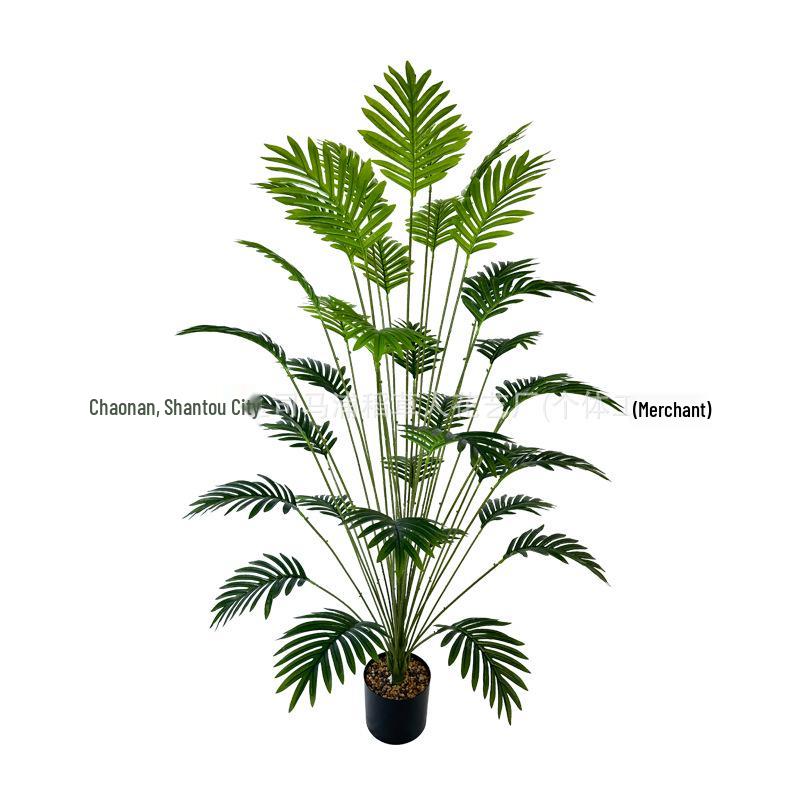 High-End Areca Palm Artificial Tree: Light Luxury Indoor Ornament for Living Room Decoration and Floor Landscaping.