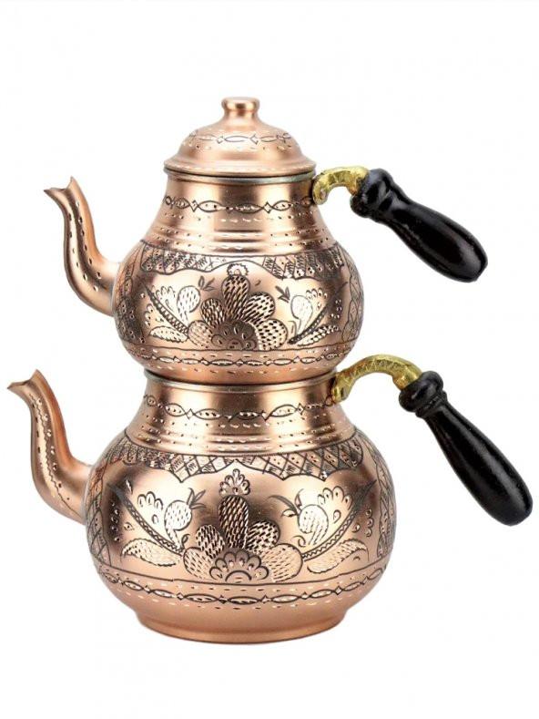 

Медный чайник Morya, оловянный, с покрытием, на 5-6 персон, 2,4 л.