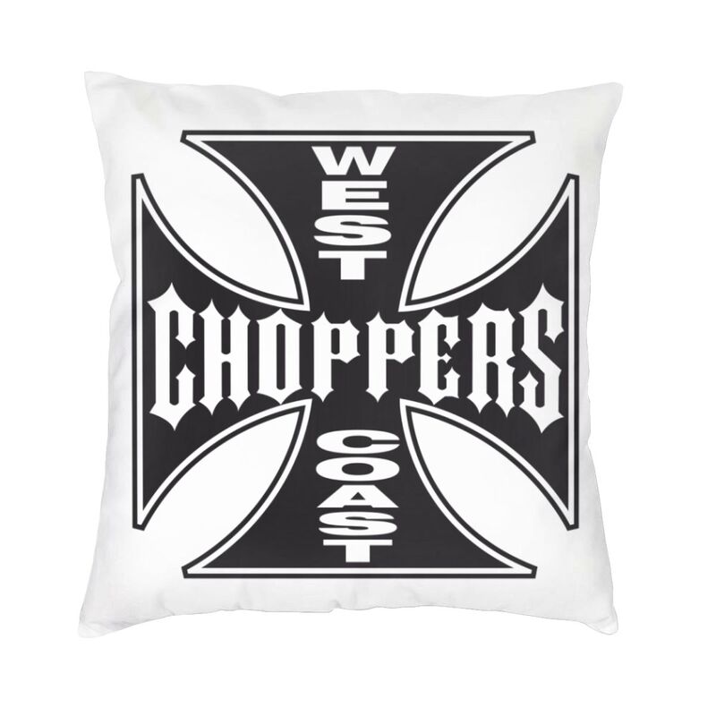 West Coast Iron Cross Choppers Dekokissenbezug, dekorativer modischer Kissenbezug für Sofa, quadratische Bettwäsche, Kissenbezug