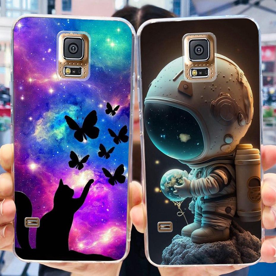 Lovely Printing Case For Samsung Galaxy S5 5.1" Clear TPU Soft Silicone Back Cover For Samsung S5 I9600 SM-G900F Phone Cases