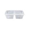 Yishengtong 650ml Disposable Double-Compartment Meal Prep Containers