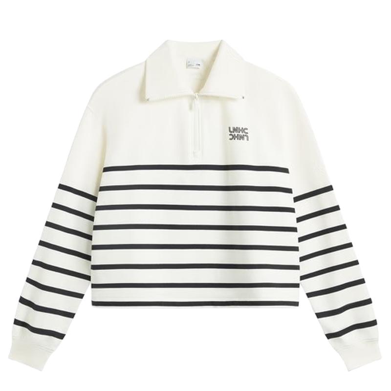 

Li-Ning Women s Polo Collar Striped Half-Zip Sweatshirt AWDV372 XL