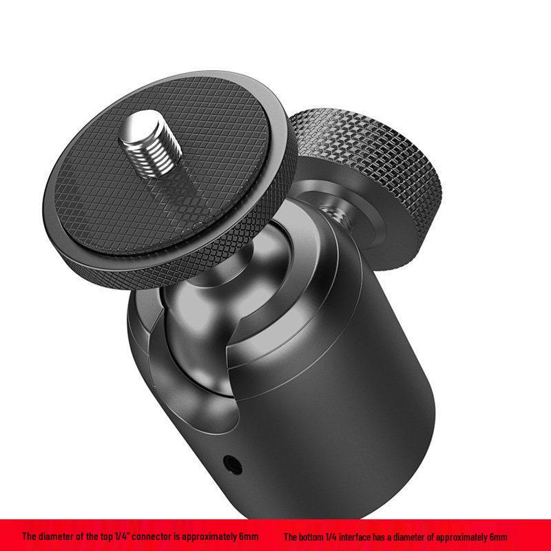 Universal Metal Ball Head Tripod Accessory for DSLR & Phone Holder, Fishing Light, Live Streaming Bracket