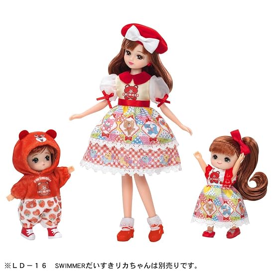 TAKARA TOMY Licca-chan Doll SWIMMER Daisuki Miki-chan Maki-chan Dress-up Pretend Play Toy Ages 3 and