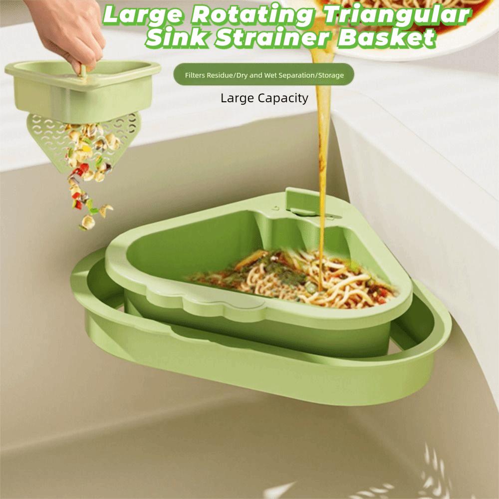 Creative Sink Strainer Basket Triangle Automatic Dumping Filter Basket  Bathroom