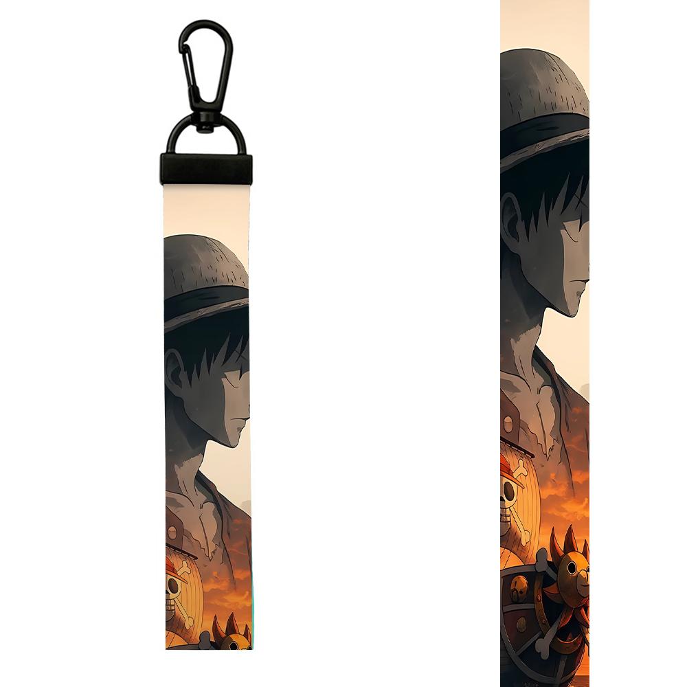 One Piece Cool Eagle Beak Keychain Anime Manga Series Tags Badge Holder USB Pendants Men Portable Key Lanyard Accessories Gift