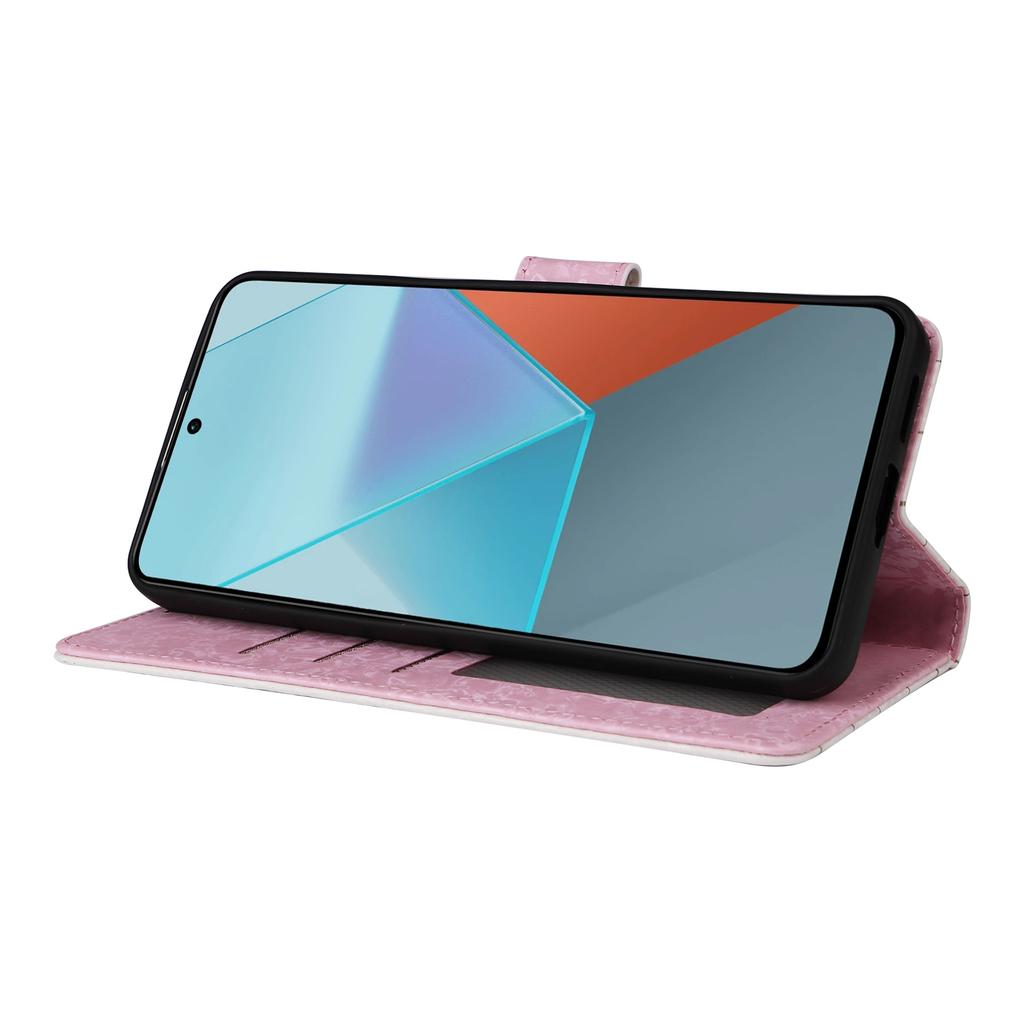 Para Xiaomi Redmi Note 13 Pro 5G/Poco X6 5G Capa Carteira de Couro Flor Verniz Capa de Telefone