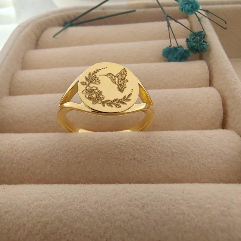 

Модное кольцо с птицей, возвращающейся на ветку, кольцо из сплава no. 5 золотой