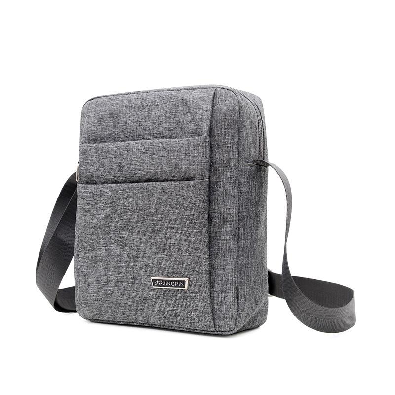 

Men s Shoulder Bag Retro Oxford Men Side Crossbody Bags Fashion Solid-Color Casual Business Bag Large Capacity Multipurpose Bag світло-сірого кольору