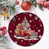Christmas Wooden Hanging Welcome Sign - Dual-Use Decoration for Shop or Home
