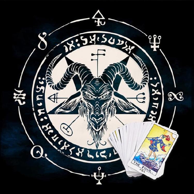 Geometrischer Divinations-Tischdecke Brettspiel Orakel Kartenunterlage Runen-Stützmatte