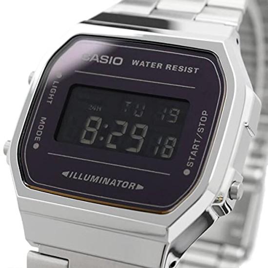 CASIO Digital Watch Vintage Series A168WEM-1 Silver Black Men Women Kids Overseas Model
