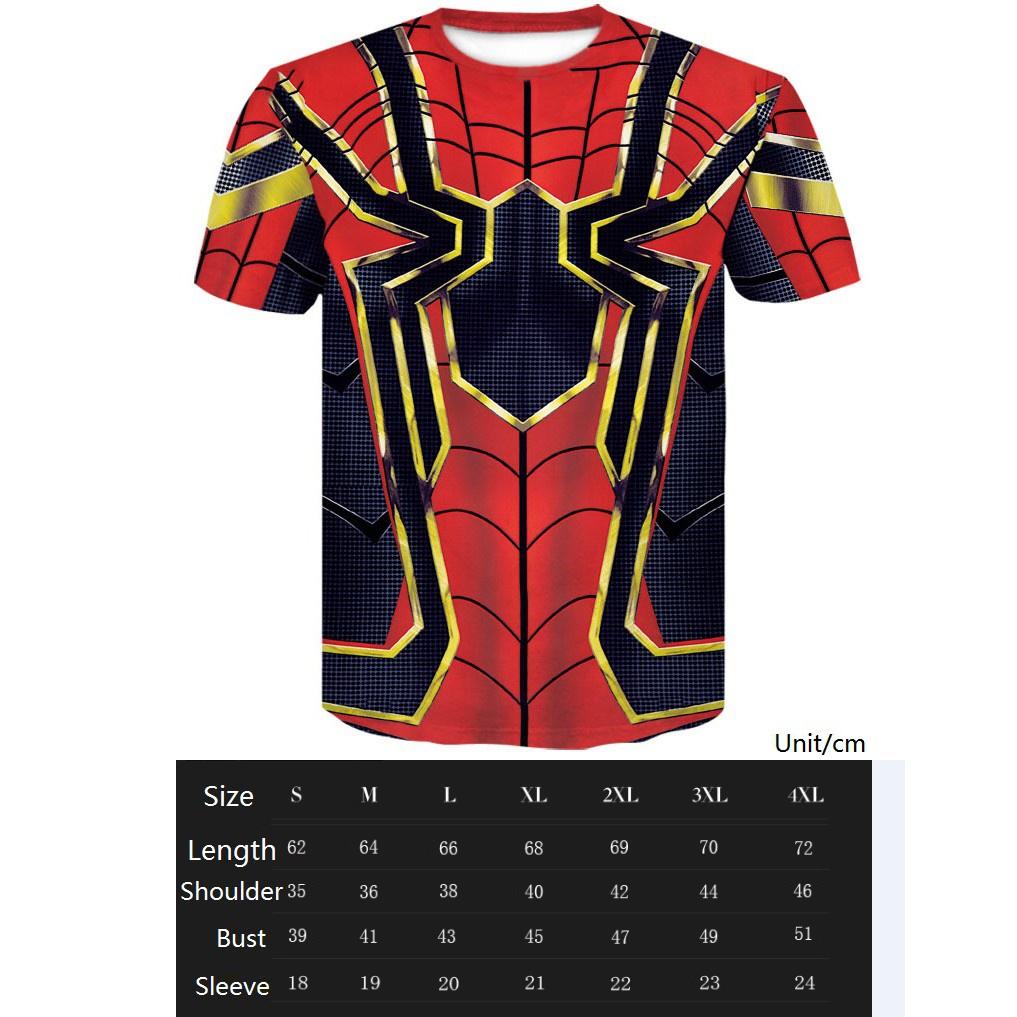 Marvel Herren Superheld Kompressions-T-Shirt Sport Fitness Gym Tops Spiderman T-Shirt