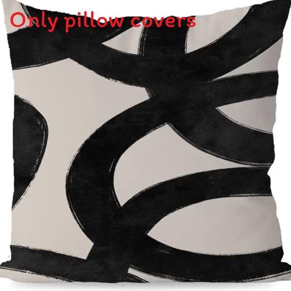 Linen Abstract Geometric Pillow Cover Modern Home Decor For Living Room Office